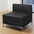 Modular Black Tufted Armless Chair