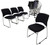 300 Lbs. Capacity Black Premium Padded Ganging Office Stack Chair