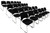 300 Lbs. Capacity Black Premium Padded Ganging Office Stack Chair
