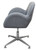 Gray Fabric Low Back Retro Swivel Guest Chair