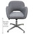 Gray Fabric Low Back Retro Swivel Guest Chair
