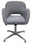 Gray Fabric Low Back Retro Swivel Guest Chair