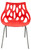 Set of 4 Fire Red Lavaflow Stack Chairs