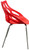 Set of 4 Fire Red Lavaflow Stack Chairs