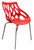 Set of 4 Fire Red Lavaflow Stack Chairs
