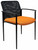 Set of 4 Mesh Stacking Chairs with Orange Seats