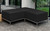 Three Piece Black Vinyl Modular L-Shaped Bench