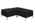 Three Piece Black Vinyl Modular L-Shaped Bench