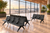 Aero 4-Seat Beam Seater in Black Shadow