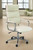 Rustic 8' Conference Table w/ 6 Cream Leather Chairs Set