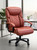 Commander Genuine Leather Executive Chair with 400 lbs. Cap. in Terra Cotta Brown