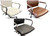 Contemporary Classic Mid Back Padded Office Leather Chair in 3 Colors