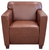 Saddle Brown Leather Lounge Club Chair