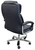 500 Lbs. Capacity Office Desk Chair in Genuine Top Grain Black Leather
