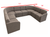 Mocha Ash Flexible Seating Series - 8-Piece U-Shaped Lobby Sofa