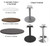 30" Round x 41"H Metal Disc Base Bar Height Breakroom Table