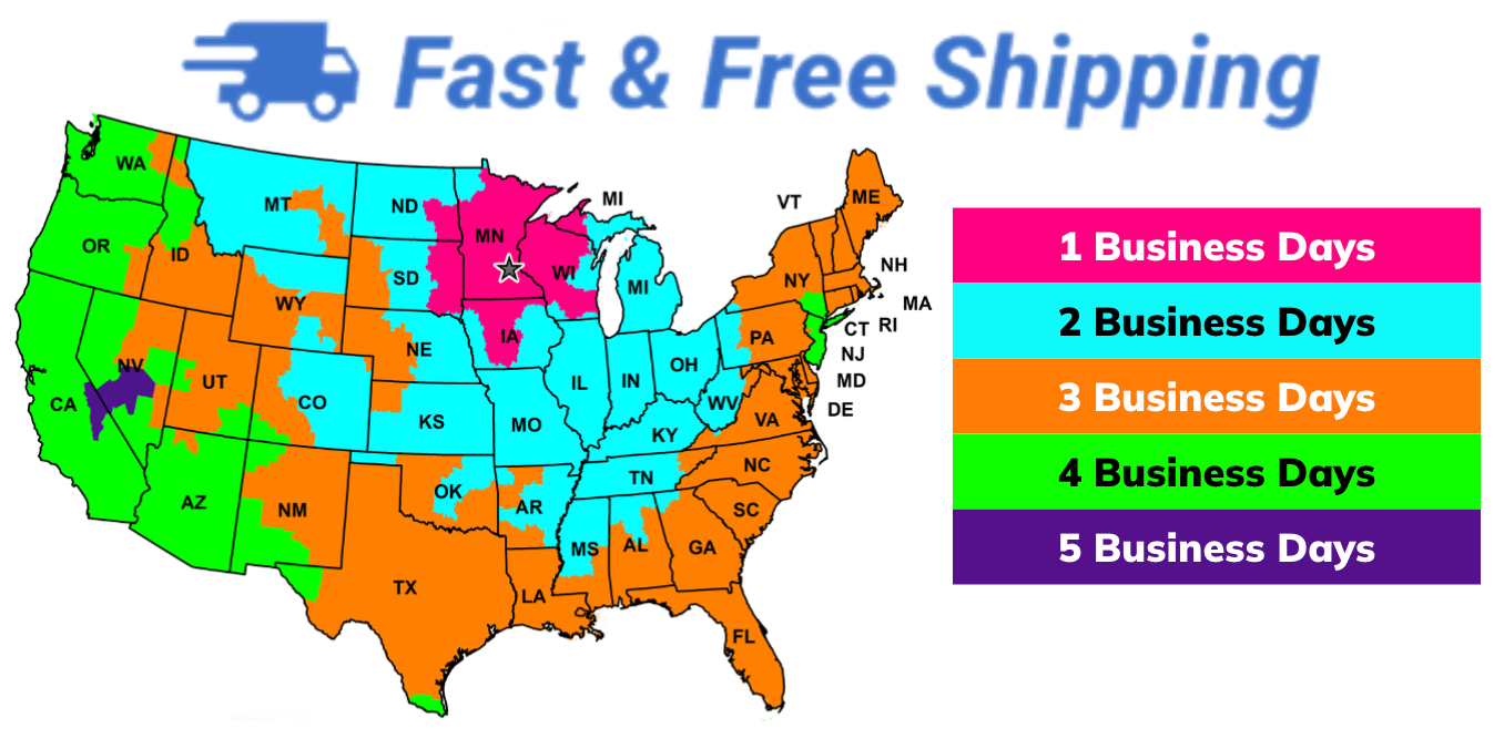 Shipping Timeframes Map