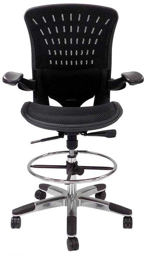 350-Pound-Capacity ErgoFlex Mesh Heavy-Duty Office Stool