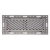 4" x 12" Flush Mount Floor Vent w/ Angled Slots - Gray