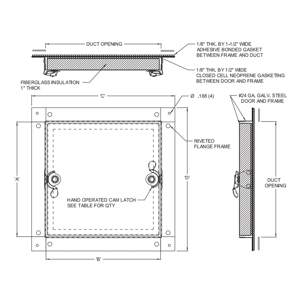 18" x 18" Self-Stick Duct Panel