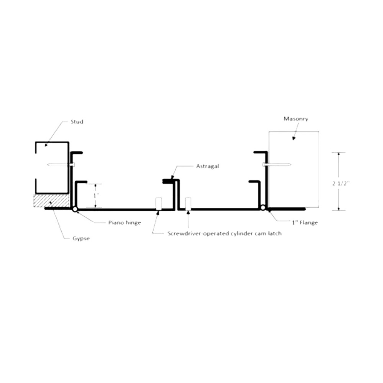 48 x 48 Large Opening Double Leaf Access Panel California Access Doors