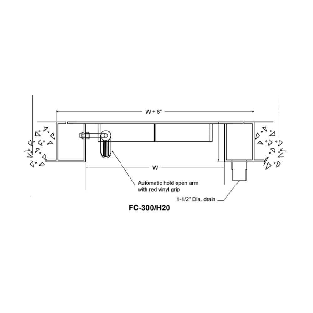 48" x 48" Channel Frame Floor Door - H20 Loading Double Leaf