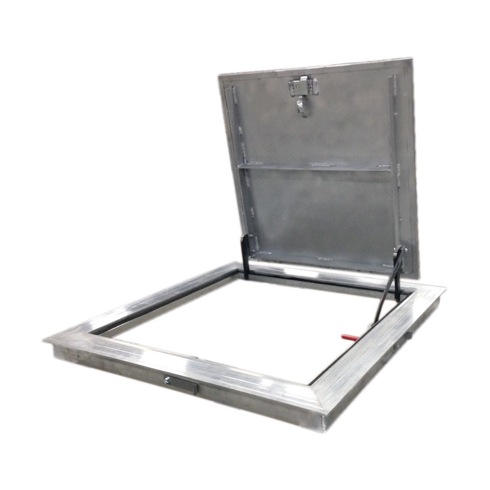 48" x 72" Security Aluminum Flush Floor Door - Double Leaf