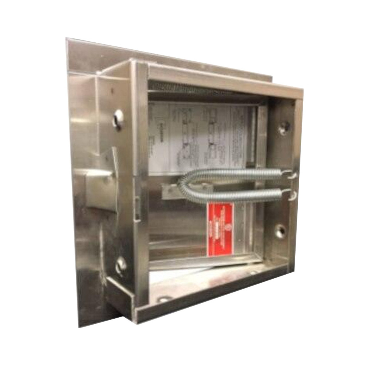 8" x 8" Fire-Rated Uninsulated Panel with Flange - Stainless Steel