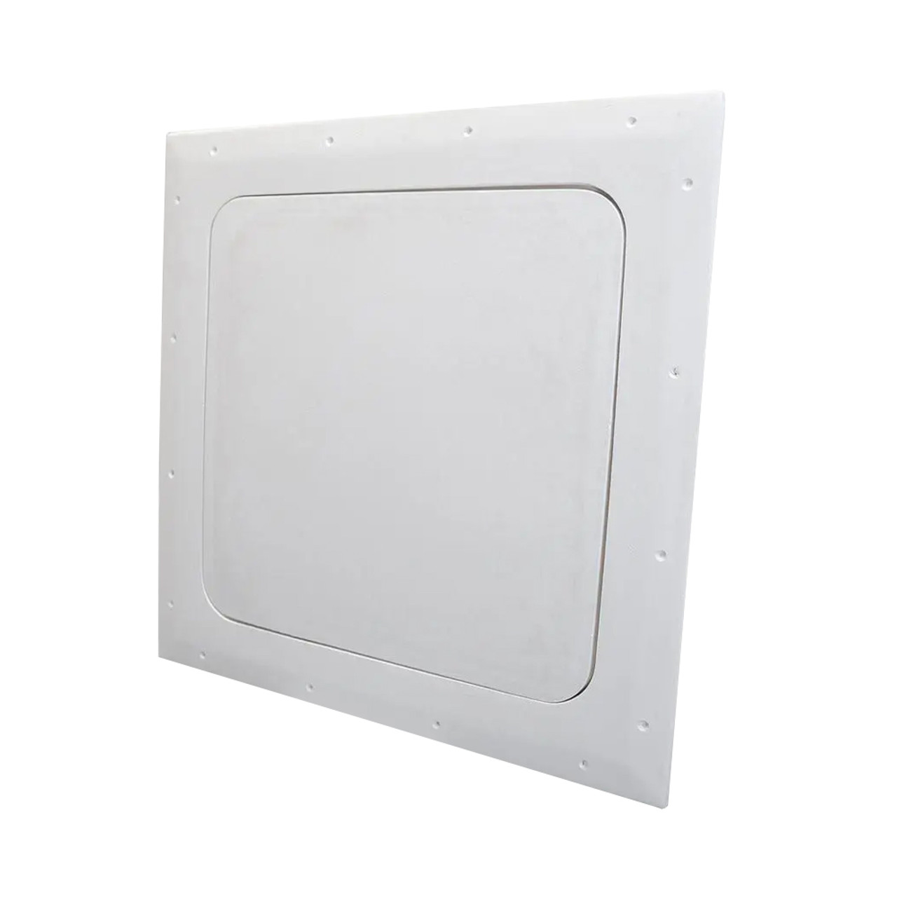 9" x 9" Glass Fiber Reinforced Cement Radius Corner Access Panel for Exterior Ceilings