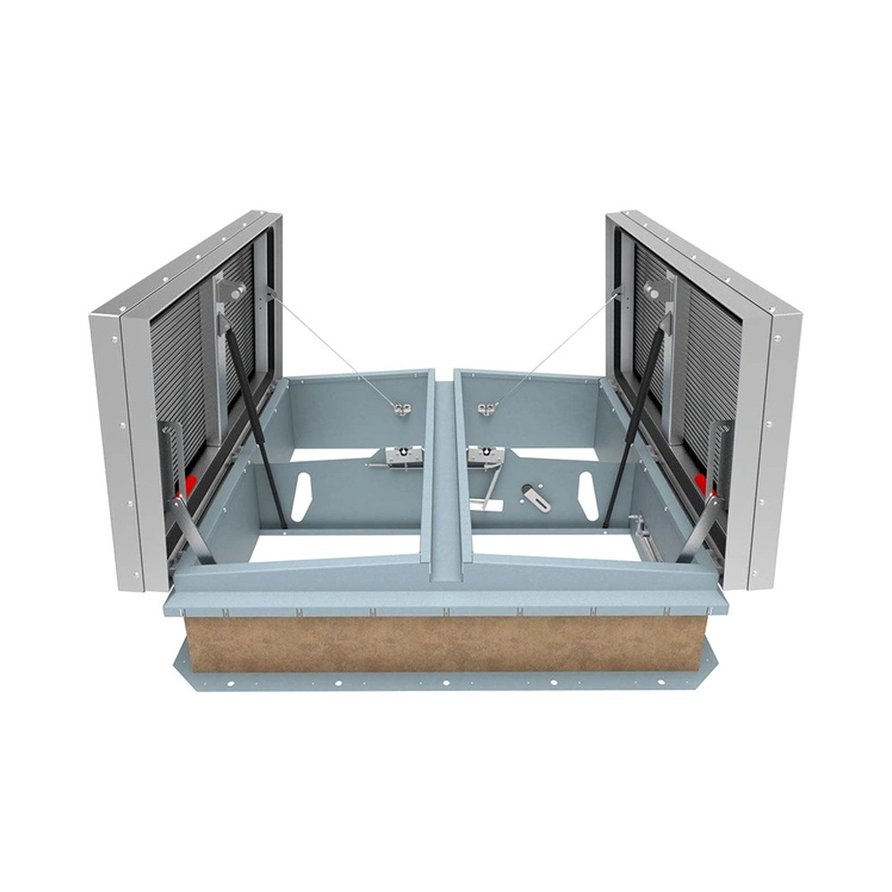 72" x 72" Double Door LightMAX Smoke Vent - Aluminum