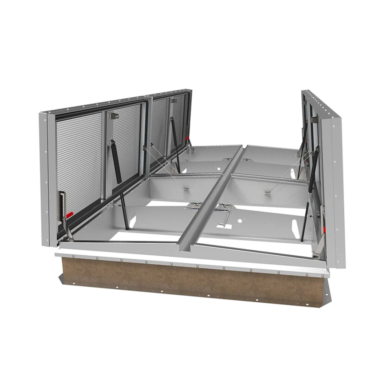 60" x 96" Quad Door LightMAX Smoke Vent - Steel & Aluminum