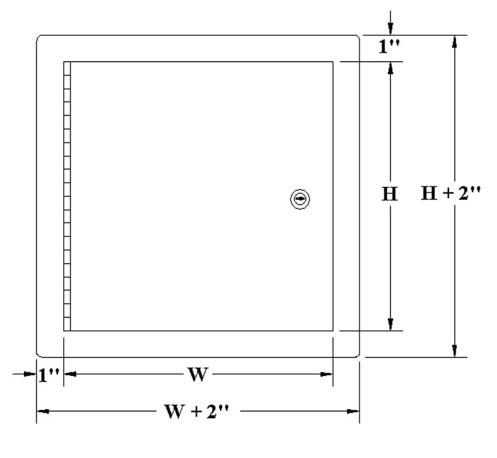 24 x 36 Insulated Aluminum Panel California Access Doors