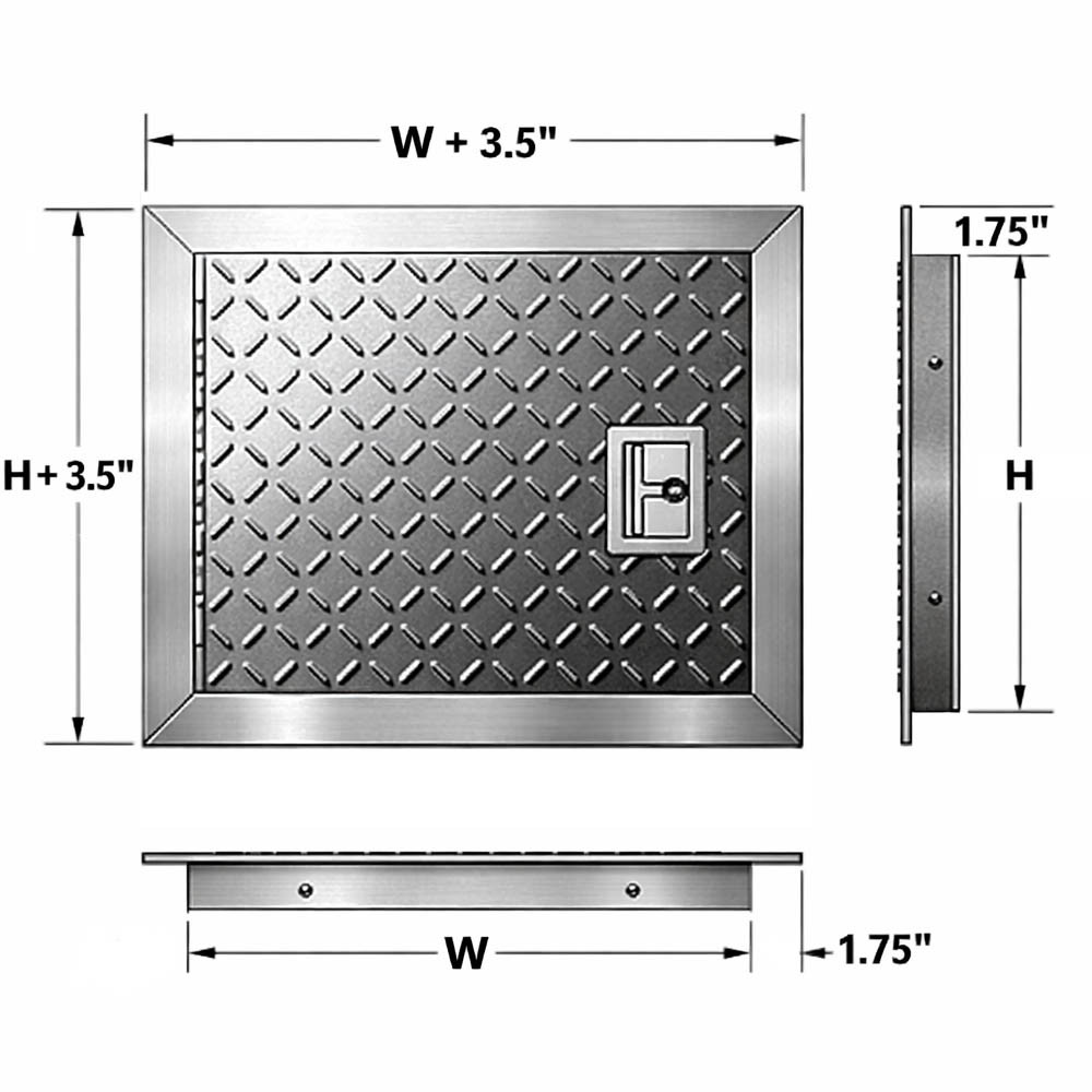 24 x 36 Flush Aluminum Floor Hatch California Access Doors