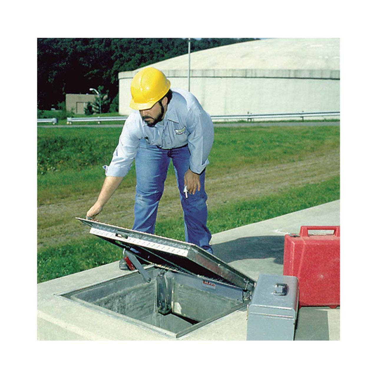 36" x 60" Steel Drainage Floor Door - 300 PSF - Single Leaf