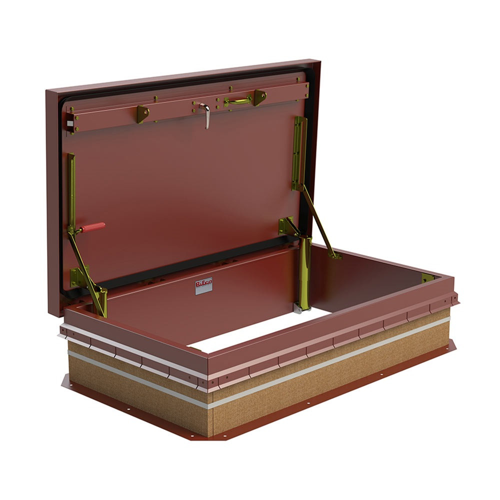 30" x 54" Ship Stair Roof Hatch - Steel - MDA Approved