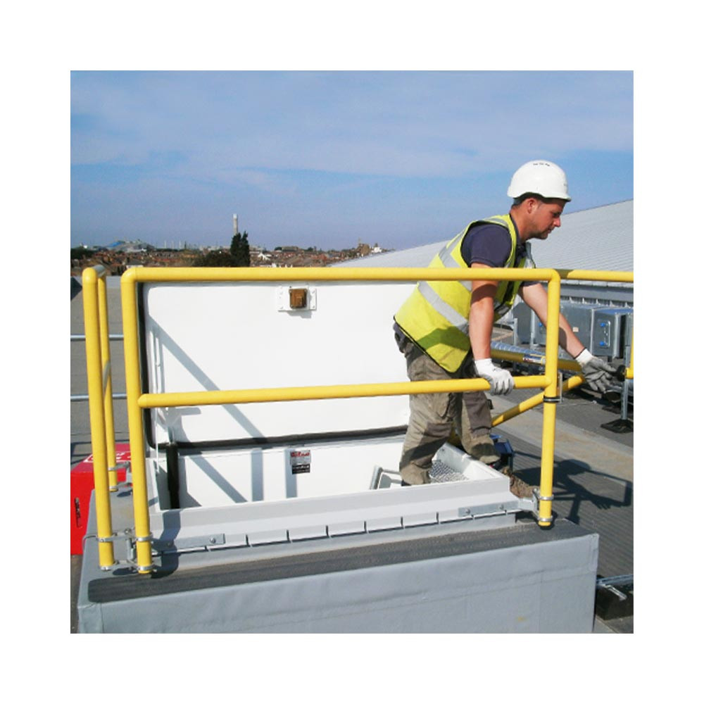 30" x 54" Ship Stair Roof Hatch - Aluminum - MDA Approved