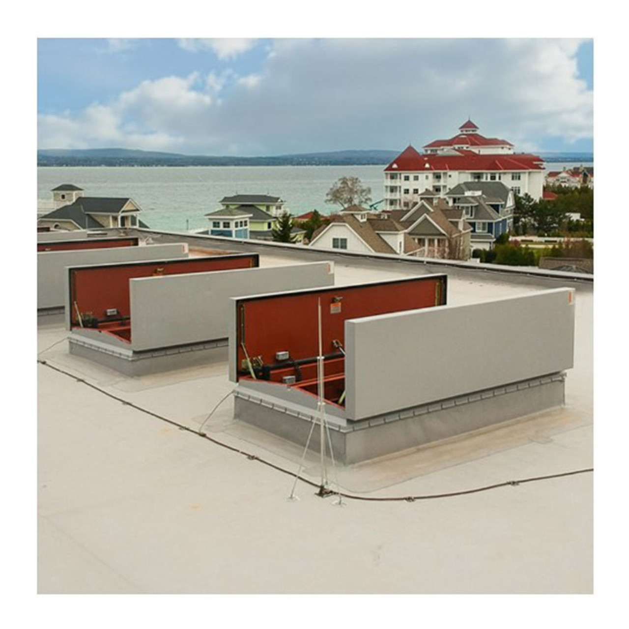 60" x 60" Automatic Double Smoke Vent - Steel & Aluminum