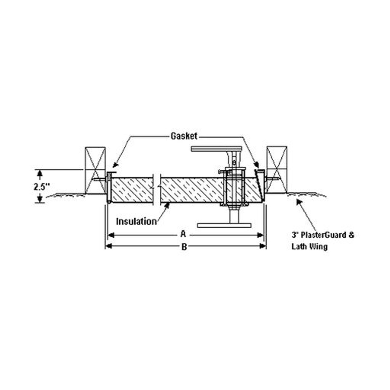 14" x 14" Super-insulated Exterior Access Panel with Expanded Metal Lath - Stainless Steel