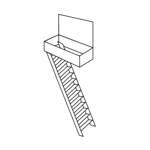 30" x 54" Galv. Steel Ship Stair Access Roof Hatch - 70PSF