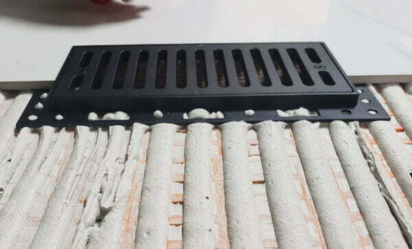 4" x 12" Flush Mount Floor Vent w/ Angled Slots - Gray