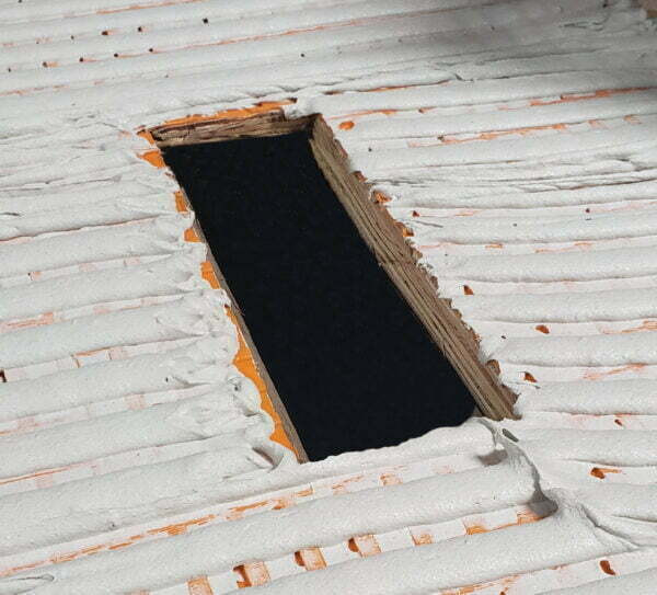 4" x 12" Flush Mount Floor Vent w/ Angled Slots - Gray