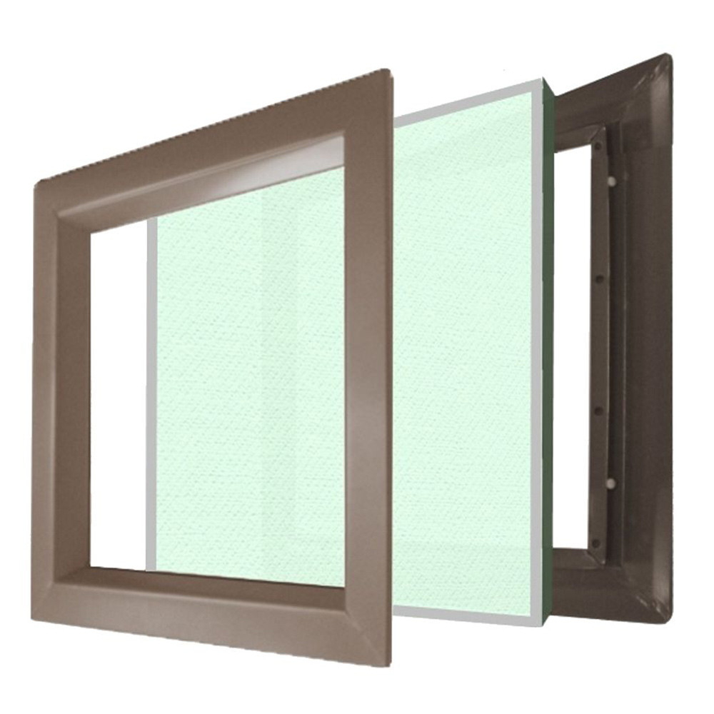 7" x 22" Bronze Beveled Vision Lite with WireShield Glazing