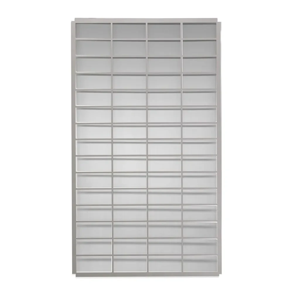 48" x 48" Smoke Vent Security Grille, Drop-In Flange, Silver Powder Coat