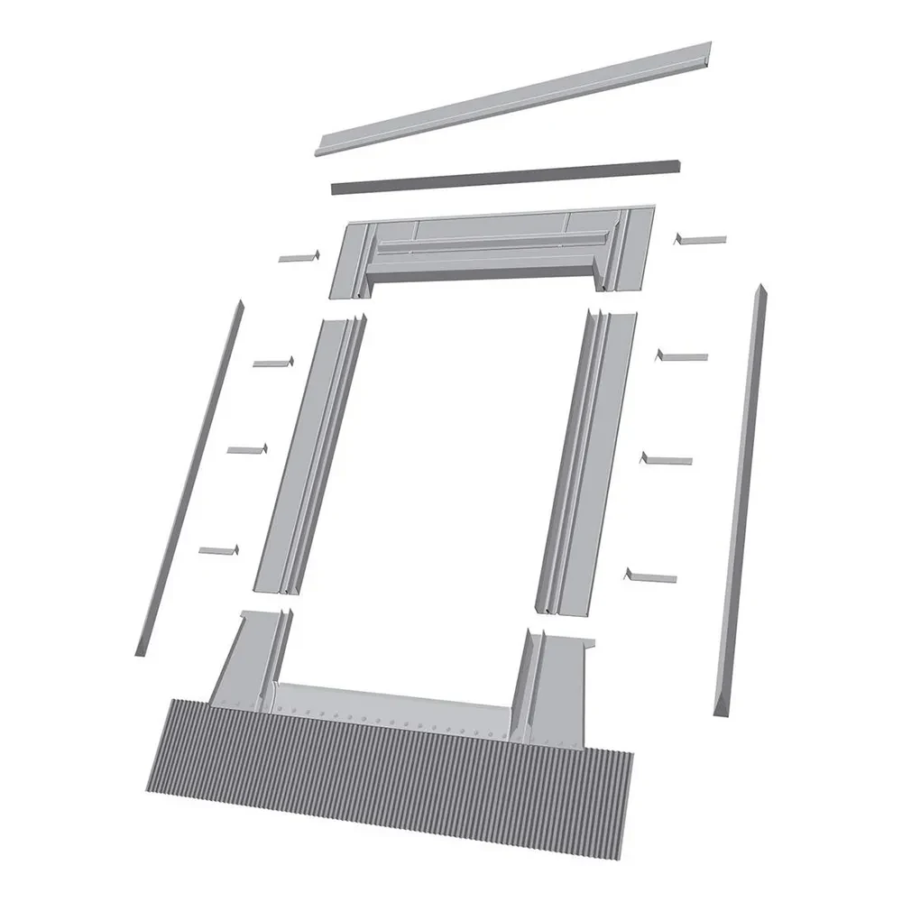 24" x 70" High-Profile Tile Roof Flashing Kit for Deck Mount Skylight