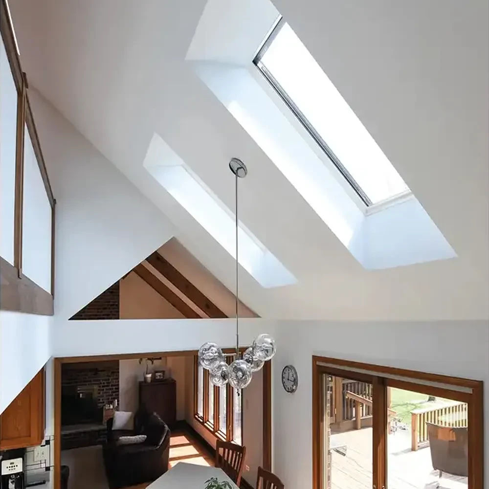 21" x 45¾" Fixed Deck-Mounted Skylight Laminated Glass - white