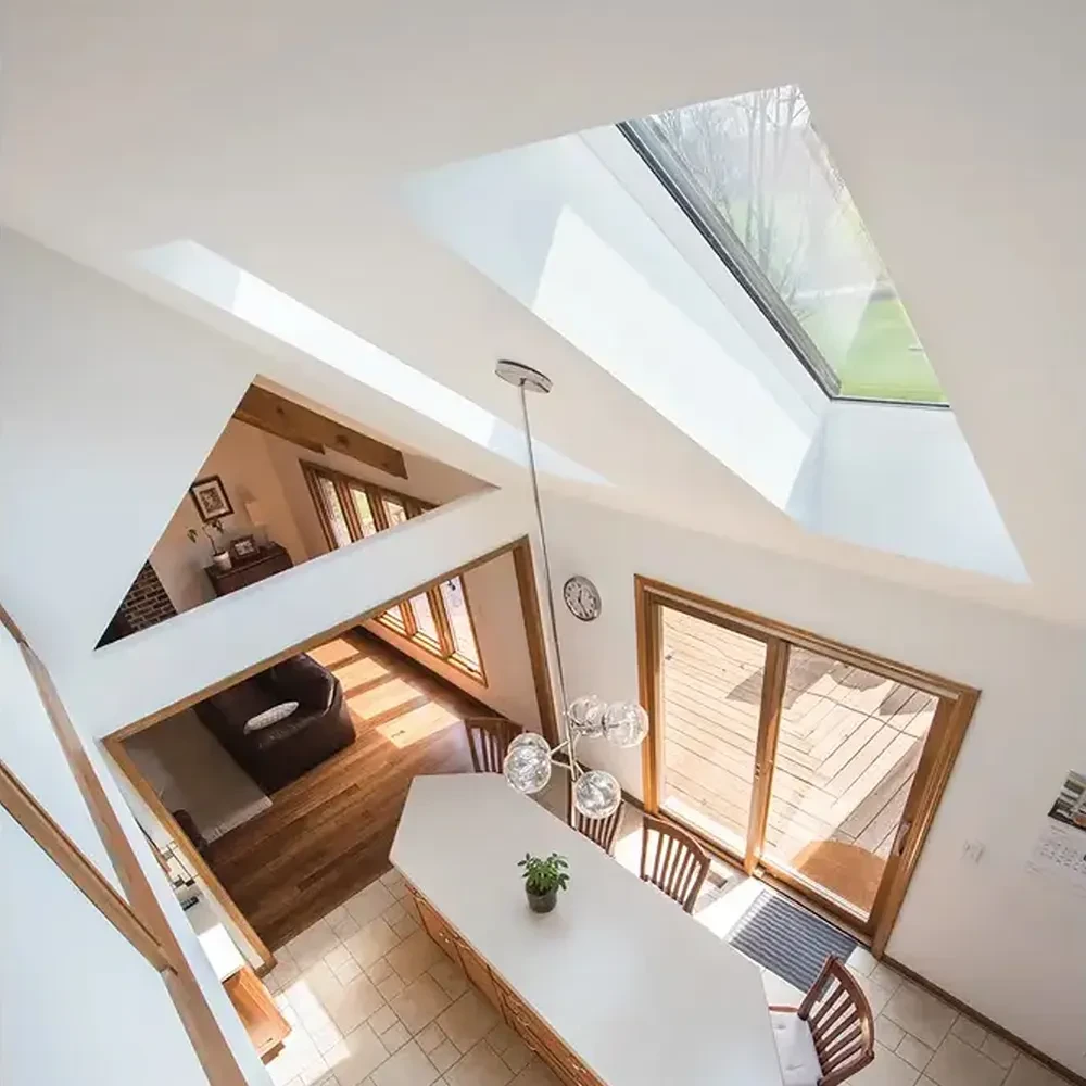 21" x 45¾" Fixed Deck-Mounted Skylight Laminated Glass - white