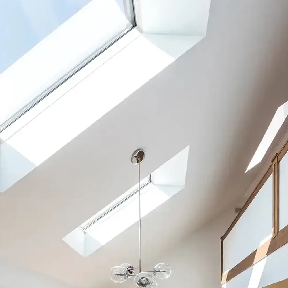 21" x 45¾" Fixed Deck-Mounted Skylight Laminated Glass - white