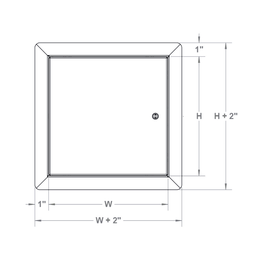 6" x 6" Stainless Steel Flush General Purpose Access Door with Exposed Flange