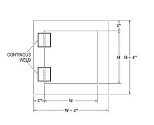 12 x 12 High Security Access Door California Access Doors