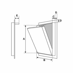 18 x 18 Drywall Inlay Panel for Tiling California Access Doors